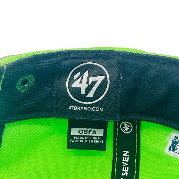 Seattle Seahawks Hat Adult Green Embroidered Strapback Cap NFL Football - Picture 7 of 7